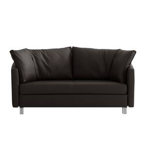 Schlafsofa Florenz Echtleder Echtleder - Kaffeebraun - Breite: 200 cm