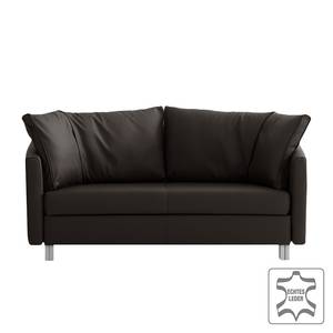 Schlafsofa Florenz Echtleder Echtleder - Kaffeebraun - Breite: 200 cm