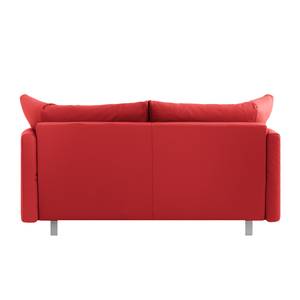 Slaapbank Florenz echt leer - Rood - Breedte: 200 cm