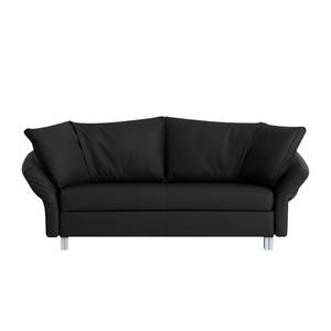 Schlafsofa Florenz Echtleder Schwarz - Breite: 200 cm