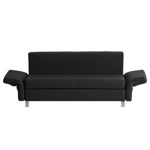 Canapé convertible Florenz Cuir véritable - Noir - Largeur : 200 cm