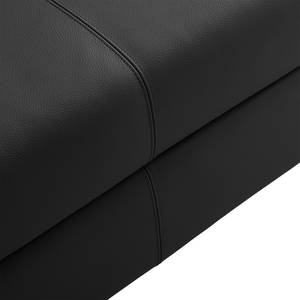 Schlafsofa Florenz Echtleder Schwarz - Breite: 200 cm