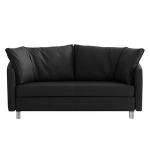 Schlafsofa Florenz Echtleder Schwarz - Breite: 200 cm