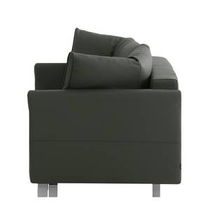 Schlafsofa Florenz Echtleder Echtleder - Tannengrün - Breite: 200 cm