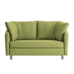 Canapé convertible Florenz Tissu - Vert - Largeur : 156 cm