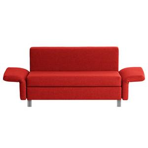 Slaapbank Florenz geweven stof - Rood - Breedte: 156 cm