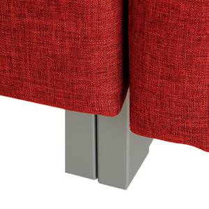 Slaapbank Florenz geweven stof - Rood - Breedte: 176 cm