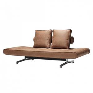 Schlafsofa Ghia Antiklederlook - Braun