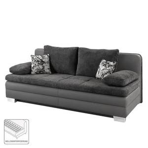 Canapé convertible Gibb Imitation cuir / Microfibre - Gris / Anthracite