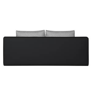 Canapé convertible Girard I Imitation cuir / Tissu - Noir / Gris