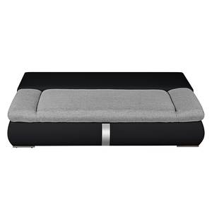 Canapé convertible Girard I Imitation cuir / Tissu - Noir / Gris