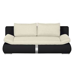 Schlafsofa Girard II Kunstleder / Webstoff - Schwarz / Beige