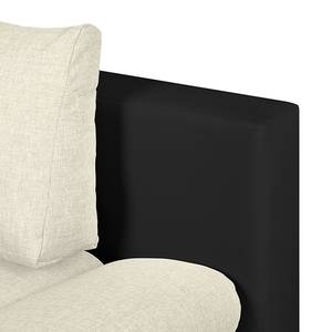 Schlafsofa Girard II Kunstleder/Webstoff - Schwarz / Beige