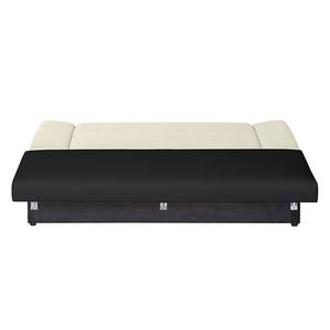 Schlafsofa Girard II Kunstleder / Webstoff - Schwarz / Beige