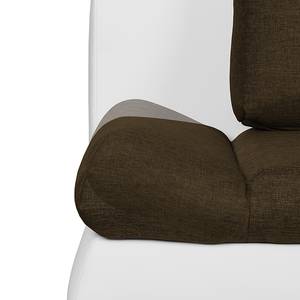 Schlafsofa Girard II Kunstleder / Webstoff - Weiß / Braun