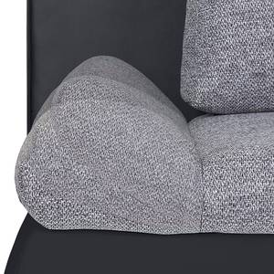 Schlafsofa Girard III Kunstleder / Strukturstoff - Schwarz / Grau