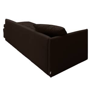 Schlafsofa Guest Webstoff Braun - Armlehne davorstehend links - 2 Kissen