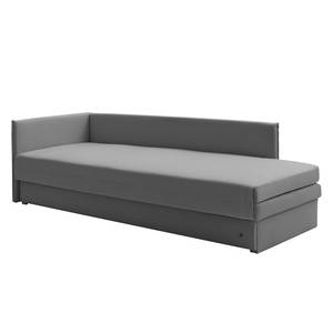 Schlafsofa Guest Webstoff Grau - Armlehne davorstehend links - 2 Kissen