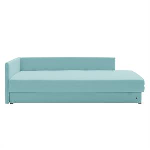 Schlafsofa Guest Webstoff Babyblau - Armlehne davorstehend links - 2 Kissen