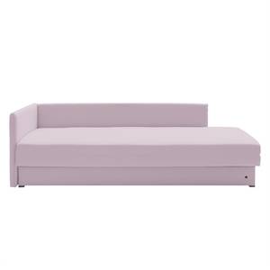 Schlafsofa Guest Webstoff Mauve - Armlehne davorstehend links - 2 Kissen