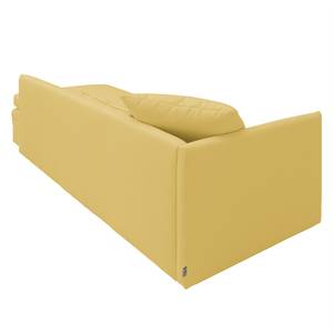 Schlafsofa Guest Webstoff Pastellgelb - Armlehne davorstehend links - 4 Kissen