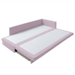 Schlafsofa Guest Webstoff Mauve - Armlehne davorstehend rechts - 2 Kissen