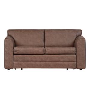 Schlafsofa Helena Lederoptik Braun