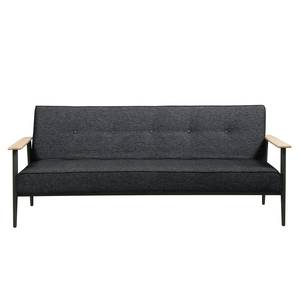 Schlafsofa Henry Webstoff Stoff Parsa: Grau-Schwarz