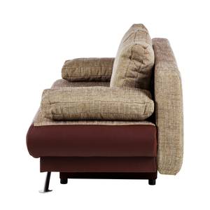 Schlafsofa Homesta Kunstleder / Strukturstoff - Braun / Beige