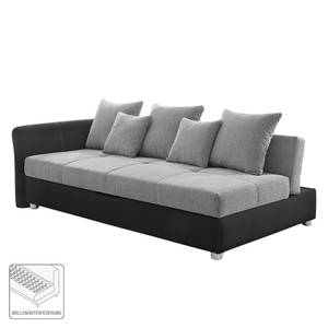 Canapé convertible Howell Tissu / Tissu structuré - Noir / Gris