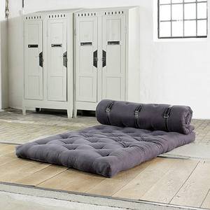 Canapé convertible Ikast Tissu plat gris