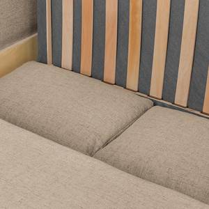 Sofa letto LATINA con bracciolo XL Legno Tessuto Barona: cappuccino - Larghezza: 176 cm