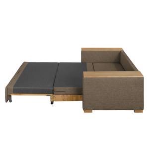 ALULA : sofa, méridienne convertible en lit d'appoint - incluant le futon  et deux coussins ALULA structure bois naturel - 746 - Gris 746 (Futon et 2  coussins)