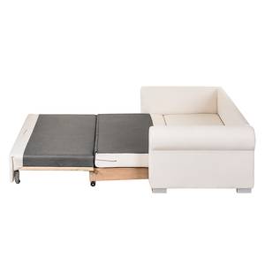 Canapé convertible Latina IV Tissu en coton - Crème - Largeur : 205 cm