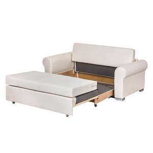 Canapé convertible Latina IV Tissu en coton - Crème - Largeur : 185 cm