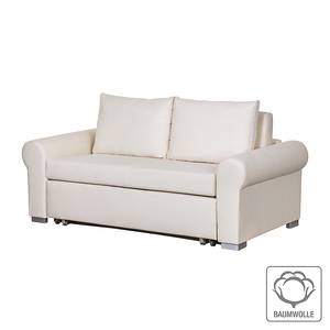 Canapé convertible Latina IV Tissu en coton - Crème - Largeur : 165 cm