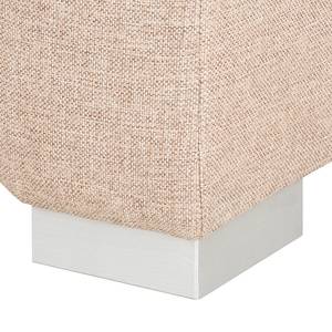 Slaapbank LATINA Basic Country geweven stof - Geweven stof Mueni / Geweven stof Logan: Beige / Bruin geruit - Breedte: 165 cm