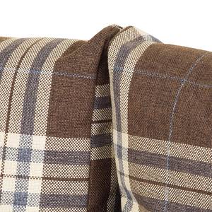 Slaapbank LATINA Basic Country geweven stof - Geweven stof Mueni / Geweven stof Logan: Beige / Bruin geruit - Breedte: 205 cm