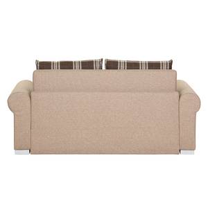 Schlafsofa LATINA Basic Country Webstoff - Webstoff Mueni / Webstoff Logan: Beige / Webstoff Braun kariert - Breite: 185 cm