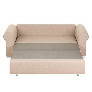 Slaapbank LATINA Basic Country geweven stof - Geweven stof Mueni / Geweven stof Logan: Beige / Bruin geruit - Breedte: 205 cm