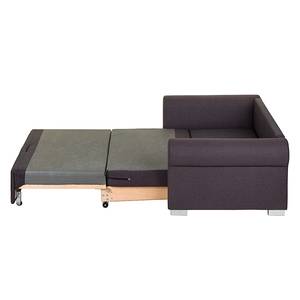 Canapé convertible Latina X Tissu - Marron gris / Gris - Largeur : 165 cm