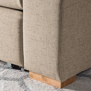 Sofa-lit LATINA avec accoudoir XL Bois Tissu - Tissu Barona: Cappuccino - Largeur : 176 cm