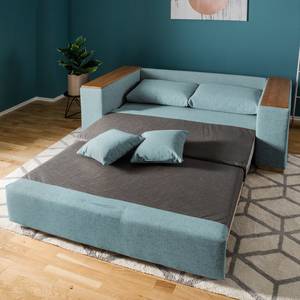 Sofa-lit LATINA avec accoudoir XL Bois Tissu - Tissu Barona: Gris pigeon - Largeur : 216 cm