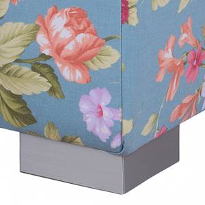 Canapé convertible LATINA Basic Country Tissu - Multicolore - Tissu Noralie: Bleu/Rose vif - Largeur : 165 cm