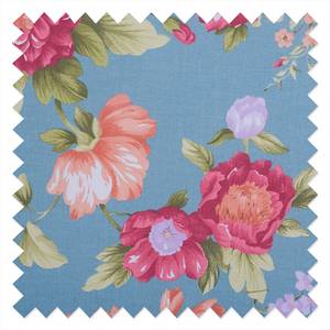 Slaapbank LATINA Basic Country geweven stof - Bont gekleurd - Geweven stof Noralie: Blauw/Pink - Breedte: 165 cm