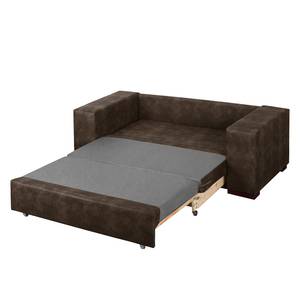 Sofa letto LATINA Basic con bracciolo XL Microfibra Bera: espresso - Larghezza: 196 cm