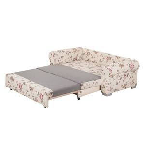 Slaapbank LATINA Basic Country geweven stof - Bont gekleurd - Geweven stof Fedra: Beige / Pink - Breedte: 165 cm