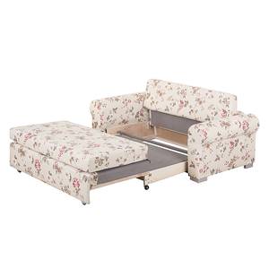 Divano letto LATINA Basic Country Tessuto - Policromo - Tessuto Fedra: beige / pink - Larghezza: 165 cm