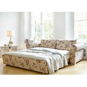 Divano letto LATINA Basic Country Tessuto - Policromo - Tessuto Fedra: beige / pink - Larghezza: 165 cm