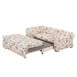 Divano letto LATINA Basic Country Tessuto - Policromo - Tessuto Fedra: beige / pink - Larghezza: 185 cm